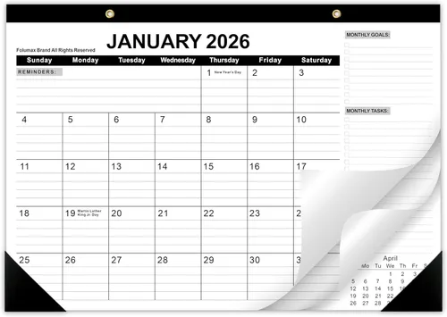 Miniatura 8 de Calendario de borrado en seco para pared, calendario de pared anual de borrado en seco, 34 x 58 pulgadas, calendario en blanco sin fecha de 12