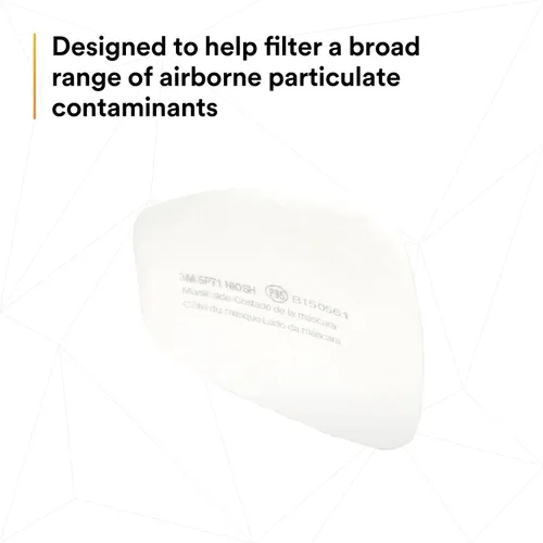 Miniatura 12 de 3M Filtro de repuesto para respirador 5P71, 5 pares, P95, debe usarse con respiradores 3M 5000 o cartuchos 3M serie 6000
