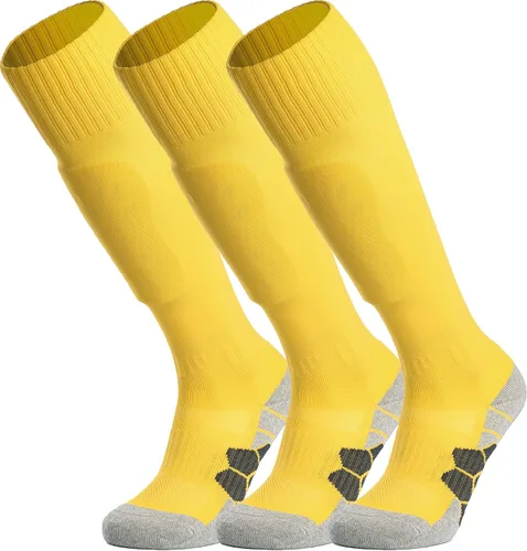 Miniatura 26 de APTESOL - Calcetas de fútbol hasta la rodilla (paquetes de 1/3/5) Calcetas acojinadas para niños, jóvenes, adultos, para equipos deportivos OTC