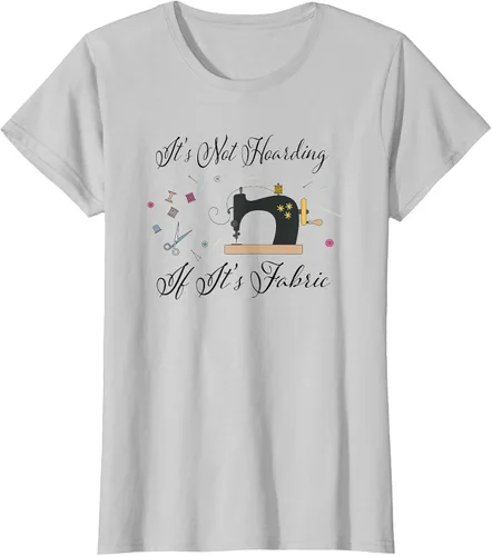 Miniatura 27 de It's Not Hoarding If Its - Camiseta de costura para acolchado, Blanco, S