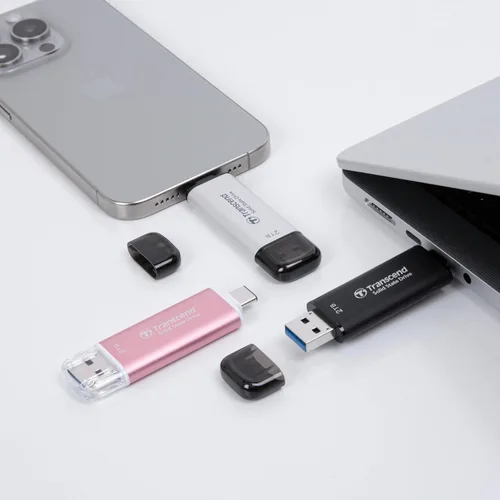 Miniatura 7 de Transcend ESD310 SSD externo de 2 TB, hasta 1,050 MB/s, unidad USB dual para iPhone17,16,15, iPad y Mac/Tesla/Steam Deck/ROG Ally/MSI Rosa