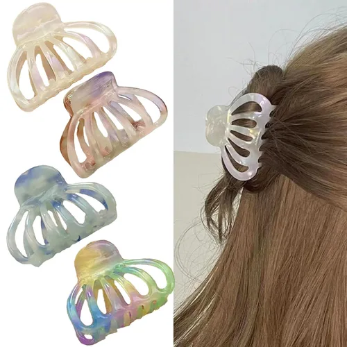 Miniatura 10 de 4 pinzas para el cabello, pinzas de acetato para mujeres y niñas, pinzas de mandíbula francesa, pinzas de pulpo, pinzas antideslizantes para cabello