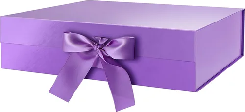 Miniatura 10 de GREEN BEAN Caja de regalo grande con tapa para regalo de 13 x 9.7 x 3.4 pulgadas, caja magnética azul bebé con cinta, propuesta de dama de honor