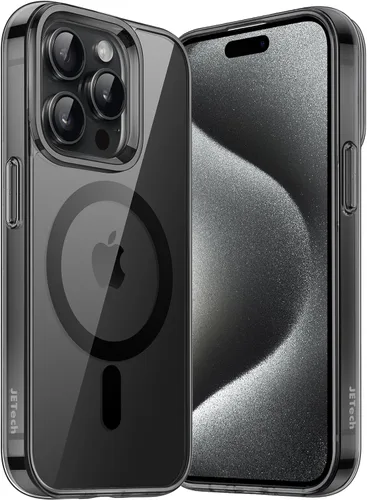 Miniatura 14 de JETech Funda magnética para iPhone 15 de 6.1 pulgadas, compatible con MagSafe, carga inalámbrica, a prueba de golpes, con parte trasera transparente