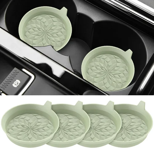 ME.FAN Posavasos para Tazas de Automóvil [Paquete de 4] Posavasos de Silicona para Autos - Accesorios Interiores Universales Antideslizantes