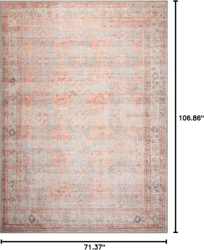 Miniatura 291 de GLN Rugs Traditional Collection - Alfombra de felpilla lavable a máquina, tradicional lavable, antideslizante, alfombra de felpilla de pelo corto