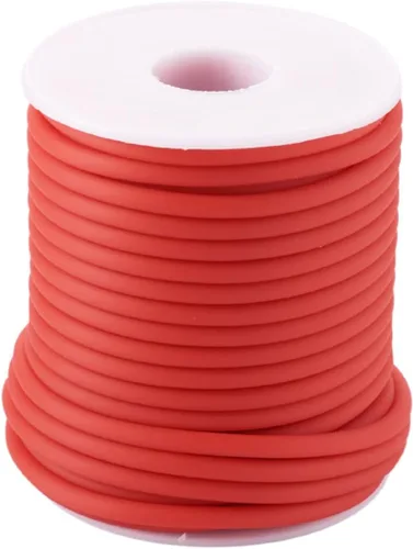 Miniatura 18 de FASHEWELRY 3 rollos de cables de goma huecos para tejer, cable de peluquero de 0.079 pulgadas (0.079 in), cables de silicona para tejer puntada