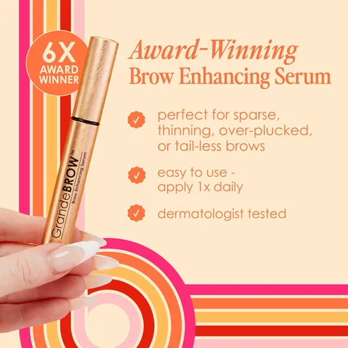 Miniatura 4 de Grande Cosmetics GrandeBROW Suero para mejorar las cejas para unas cejas más llenas y atrevidas - Suero para cejas con vitaminas, péptidos