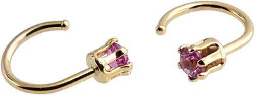 Miniatura 65 de Half Huggie Birthstone Gold Hoop Earrings for Women Tiny Cartilage Stud Piercing Earring Hypoallergenic Earring Screw Back Dainty Hug