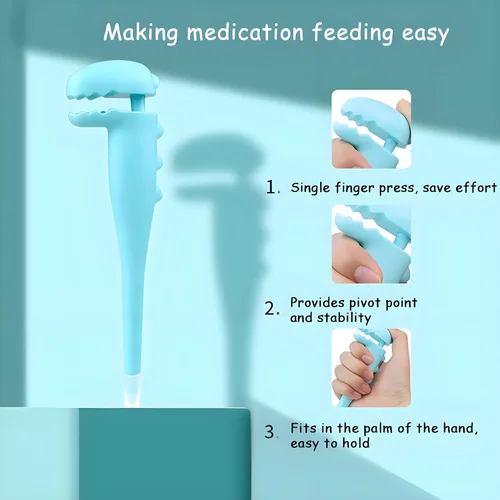 Tirador de Píldoras para Gatos, Dispensador de Pastillas para Mascotas con 2 Puntas de Silicona, Empujador de Píldoras para Gatos, Cachorros y