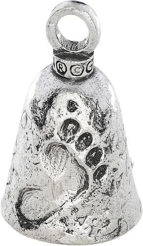 Miniatura 2 de Guardian Bell Animals Good Luck Bell w/Keyring & Black Velvet Gift Bag Motorcycle Bell Lead-Free Pewter Made in USA Pie Grande/Yeti