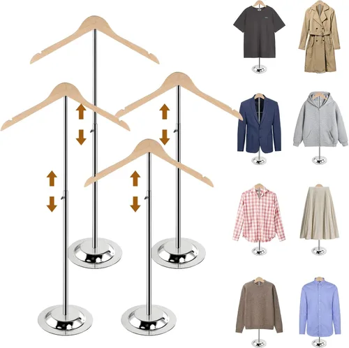 Miniatura 13 de Soporte de exhibición de camisa ajustable, soporte de exhibición de camisetas de 20-35 pulgadas de altura para vendedores, exhibición de maniquí