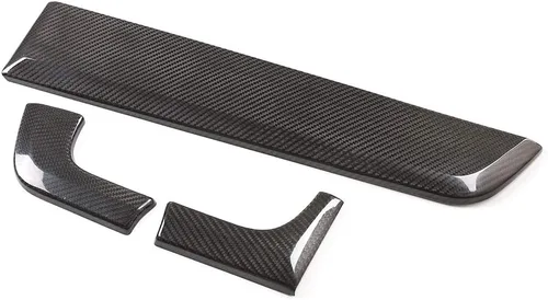 Miniatura 8 de YIWANG Cubierta de panel de decoración de consola central de fibra de carbono 100% real, 3 piezas para Porsche Panamera 2017-2020, accesorios