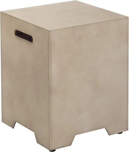 Miniatura 15 de COSIEST Mesa de tanque de propano para exteriores con diseño de grano de madera, mesa de tanque oculta exterior de 16 pulgadas, oculta el tanque