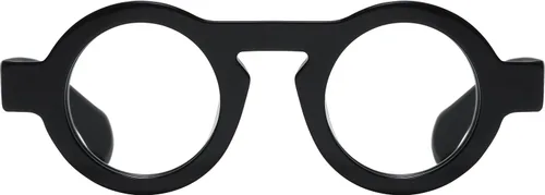 Lentes de lectura con bloqueo de luz azul para hombres/mujeres 1.0 retro redondo anti fatiga ocular negro lector Milo FT0969
