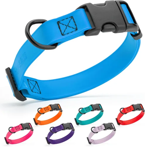 Miniatura 41 de Dogline Biothane - Collar impermeable para perro con hebilla de liberación rápida, resistente cincha de nailon recubierta con resistente y a prueba