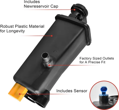 Miniatura 4 de EVIL ENERGY Tanque de depósito de refrigerante con tapa, compatible con BMW X3 X5 323i 323Ci 325i 325xi 325xi 325Ci 328i 328Ci 330i 330xi 330Ci