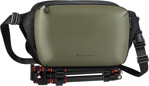 Miniatura 10 de K&F Concept Bolsa Bandolera 2 en 1 para Uso Diario, Bolsa de Hombro y Mochila Cruzada Multifuncional para Fotografía con Cámara DSLR, Bolsa Portátil