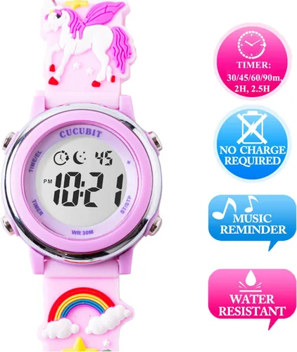 Miniatura 9 de Recordatorio diario de reloj de entrenamiento para ir al baño, resistente al agua, larga duración de la batería, temporizador de entrenamiento