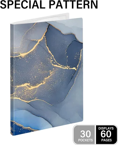 Miniatura 3 de Carpeta con fundas de plástico, carpeta con fundas de plástico, libros de presentación de 30 bolsillos 8.5x11 pulgadas, muestra 60 páginas, carpeta
