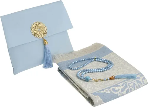Miniatura 17 de Prien Alfombra de oración musulmana con Tasbih y bolsa portátil, regalo musulmán para mujeres y hombres, caja islámica Mubarak, juego de regalos