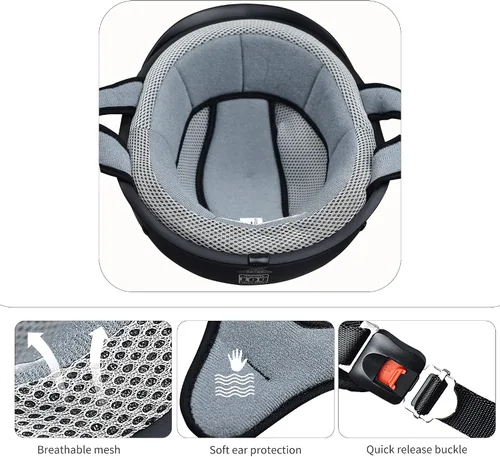 Miniatura 4 de Cascos para adultos, medio casco de motocicleta para mujeres y hombres, aprobado por DOT, ciclismo, motocross