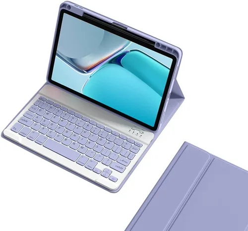 Miniatura 12 de kaitesi Funda para teclado para iPad 9ª 8ª 7ª generación 10.2/ Air 3ª generación Pro 10.5, cubierta inteligente de folio inteligente con teclado
