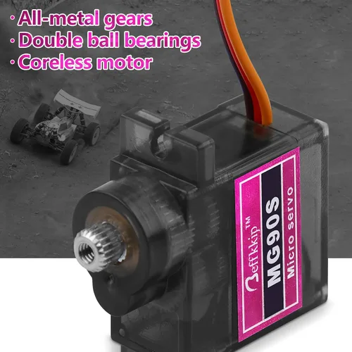 Miniatura 5 de 8PCS MG90S 0.32 oz Micro Servo Motor Metal Gear para RC Robot Car Avión Helicóptero Mini Servos para Arduino Project