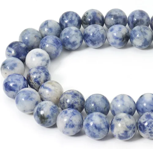 Miniatura 9 de 60 cuentas de 15⁄64 pulgadas (6 mm) de piedra natural de jade verde birmano con cuentas de piedra preciosa de jade para sanación de energía. Cuentas