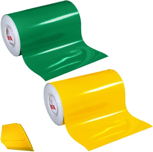 Miniatura 2 de ORACAL 651 Paquete combinado de 2 colores de vinilo adhesivo para manualidades, rollo de 12 pulgadas x 3 pies, incluye espátula de detalles amarillo