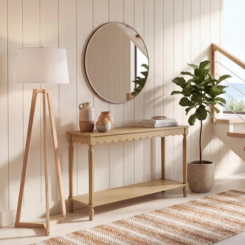 Miniatura 2 de SAFAVIEH Home Collection Haven French Country Farmhouse - Mesa consola marrón desierto para entrada, sala de estar, vestíbulo