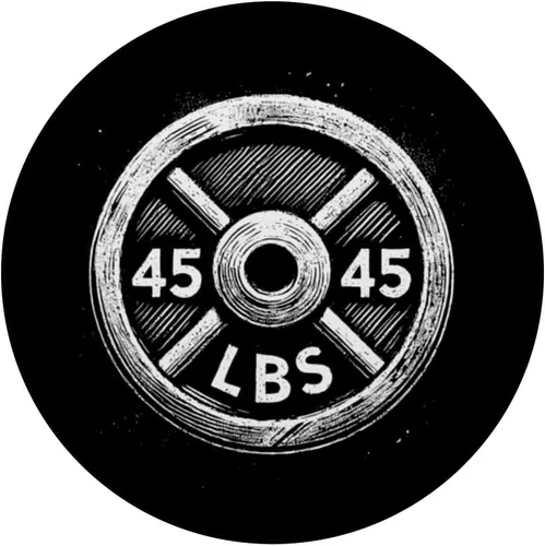 Miniatura 3 de Vintage 45lbs Weightlifting Plate Gym Chalk Design Workout PopSockets Adhesive PopGrip