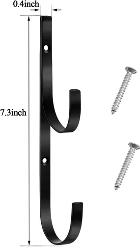 Miniatura 3 de 6 piezas de gancho para poste de piscina, soportes de metal para natación, gancho de piscina con 12 tornillos para postes telescópicos, skimmers