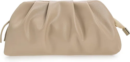 Miniatura 24 de CHARMING TAILOR Bolso tipo sobre elegante de cuero vegano suave con pliegues de PU para mujer