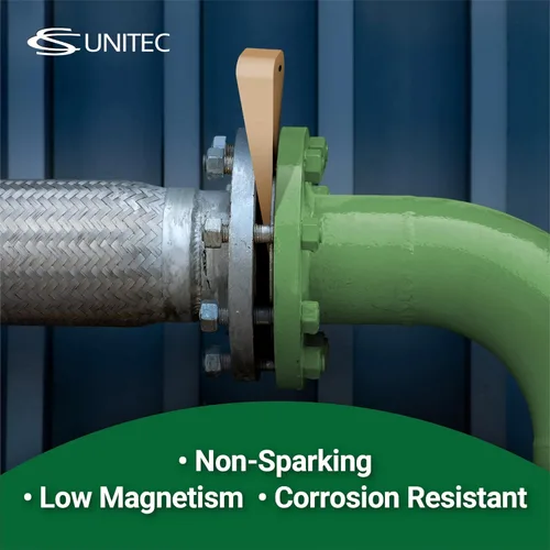 Miniatura 2 de CS Unitec Cuña de brida de bronce de aluminio antichispas con orificio para cordón Herramienta de soldadura de accesorios de tubería de metal