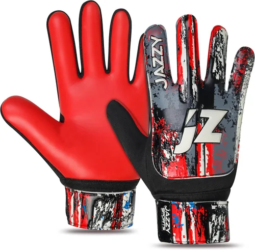 Miniatura 15 de Guantes de portero de fútbol para niños y jóvenes, guantes de portero antideslizantes con palma de látex de 4 mm y fuerte agarre, protección doble