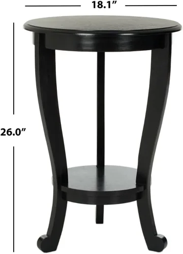 Miniatura 3 de SAFAVIEH Furniture - Mesa de pedestal Mary - Cereza oscura - Madera maciza - Diseño de pedestal de granja - Ideal para sala de estar, entrada