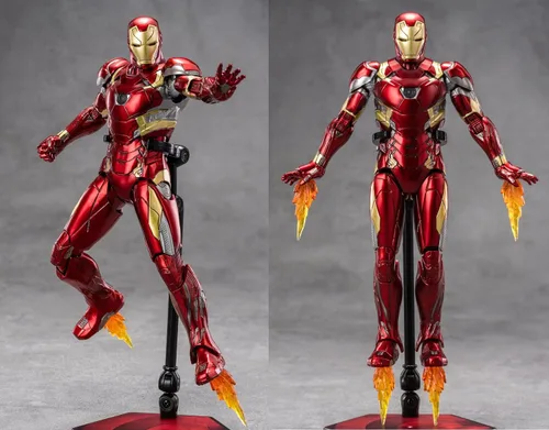 Miniatura 4 de LonullyMege MK46Ironman - Figuras de acción de 7 pulgadas, todas las articulaciones móviles, juguetes coleccionables, pintura metálica completa
