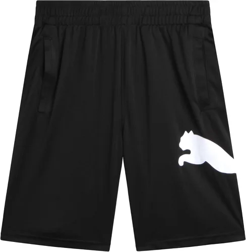 Miniatura 8 de PUMA Pantalones cortos deportivos para niños, de secado rápido, transpirables, entrelazados, con bolsillos (tallas 4-20)