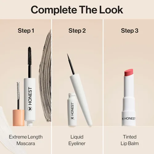 Miniatura 8 de Honest Beauty Extreme Length - Máscara voluminizadora limpia + paquete de delineador líquido vegano duradero Verificado por EWG + libre