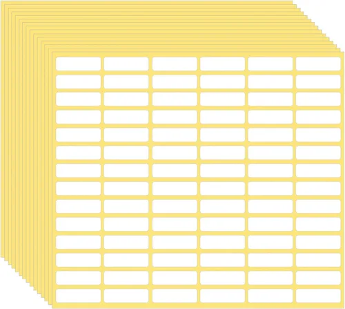 1260 Piezas de Etiquetas Adhesivas Blancas Mate Pequeñas Etiquetas en Blanco Removibles Etiquetas Adhesivas de Precio para Frascos Cajas Escuela