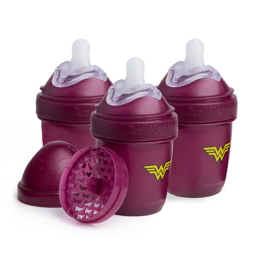 Miniatura 12 de DC Comics Mujer Maravilla - Herobility Botellas Anti-Cólico Dobles para Bebé – 12 fl oz/340ml – Pack de 3