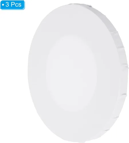 Miniatura 3 de PATIKIL Lienzos de pintura para pintar, paquete de 3 paneles redondos de madera de 6 pulgadas, bastidor de madera estirado en blanco para acrílico