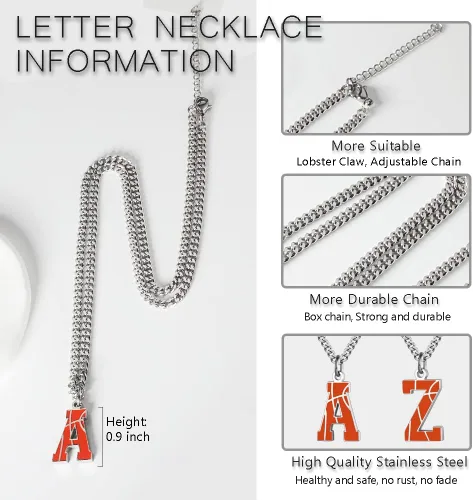 Miniatura 3 de AIAINAGI Collar de letras de baloncesto Colgante de baloncesto para hombre, cadena de plata de acero inoxidable, regalo personalizado de 22 pulgadas