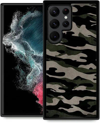 Miniatura 17 de Funda compatible con Samsung Galaxy S22 Ultra, funda protectora antideslizante y a prueba de golpes para hombres y mujeres, goma de silicona suave +
