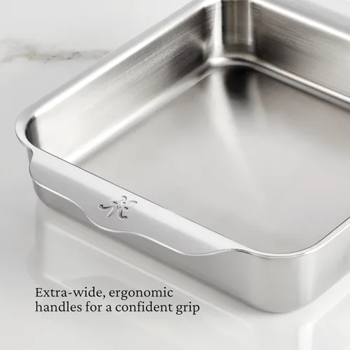 Miniatura 4 de Hestan Provisions OvenBond – Molde de hornear cuadrado de acero inoxidable de 8" x 8