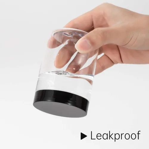 Miniatura 3 de 10 tarros de plástico con tapas, tarros de boca ancha de 10 onzas con tapas herméticas, recipientes vacíos transparentes con tapas, tarros