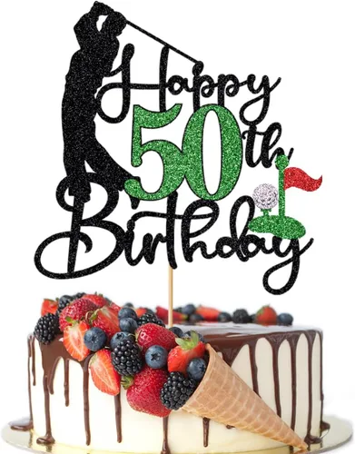 Miniatura 11 de Golf Happy 10th Birthday Cake Topper, Golfer/Sports Themed Birthday or Retirement Cake Decorations,Golf Ten 10 Years Old Ball Player Sport Themed