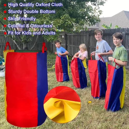 Miniatura 4 de Juego de bolsas para juego al aire libre, de césped, con huevo y cuchara, para juegos de carreras, bandas de carreras para 3 piernas, con premios