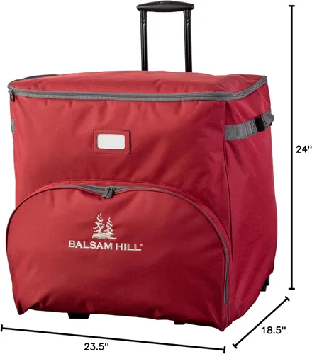Miniatura 9 de Caja Deluxe para guardar ornamentos con ruedas de Balsam Hill - Caja de almacenamiento para 100 decoraciones navideñas con divisores y bandejas
